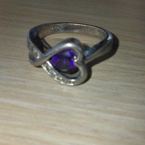 Rsc diamond amethyst ring size 7